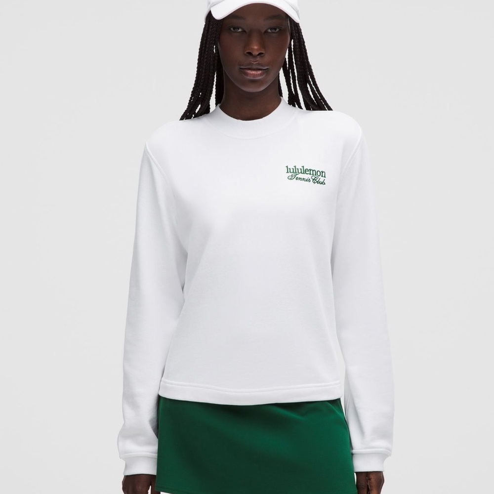 Lululemon Cotton French Terry Crew Pullover β Tennis Club - Picture 2 of 5